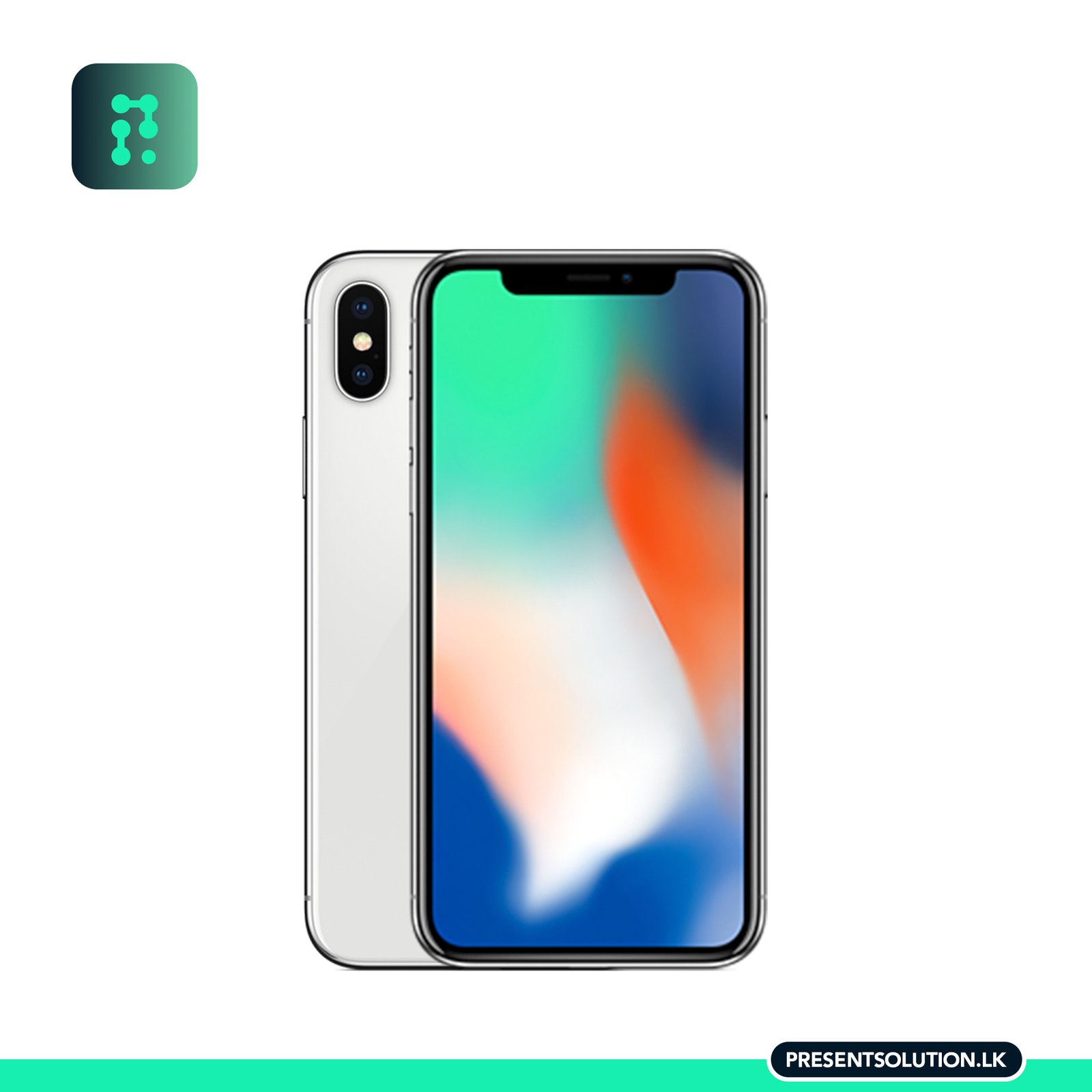 X 64GB (Silver) iPhone X (Pre Owned) - Image 1