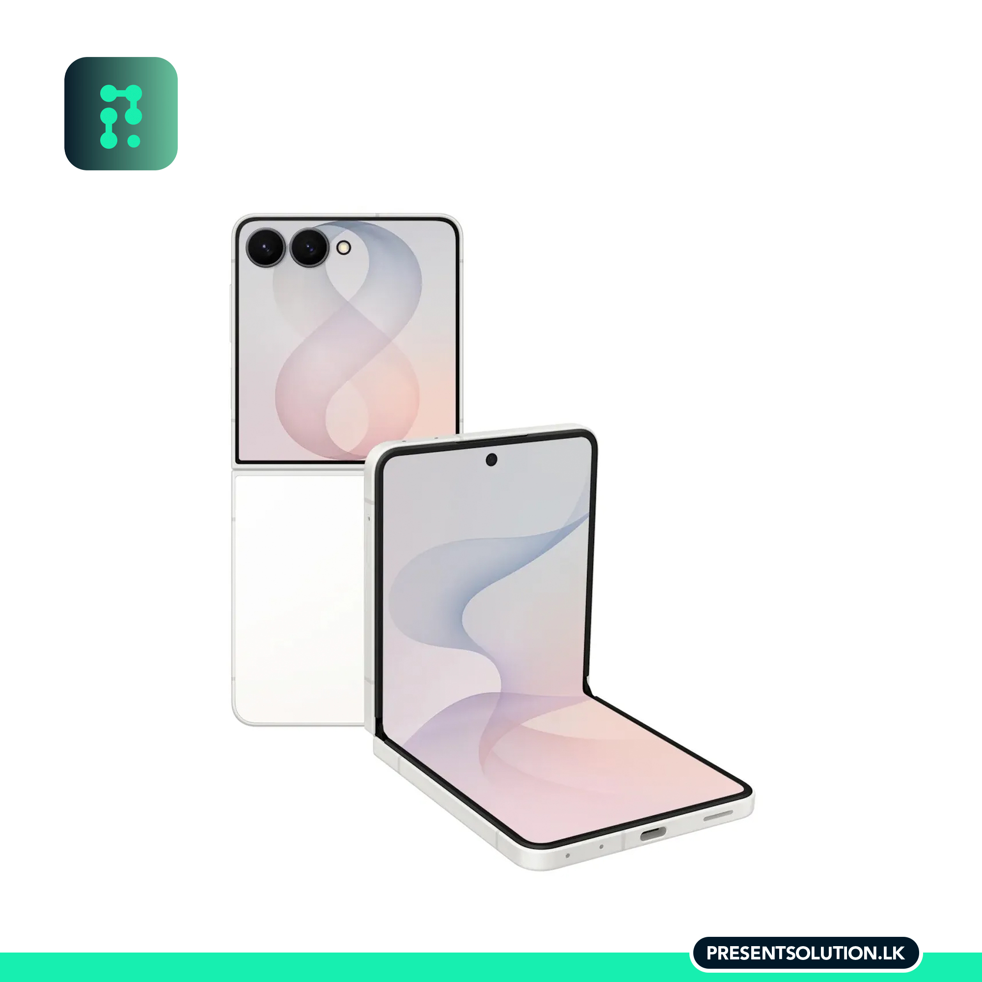 Cream Samsung Galaxy Z Flip 8 - Image 1